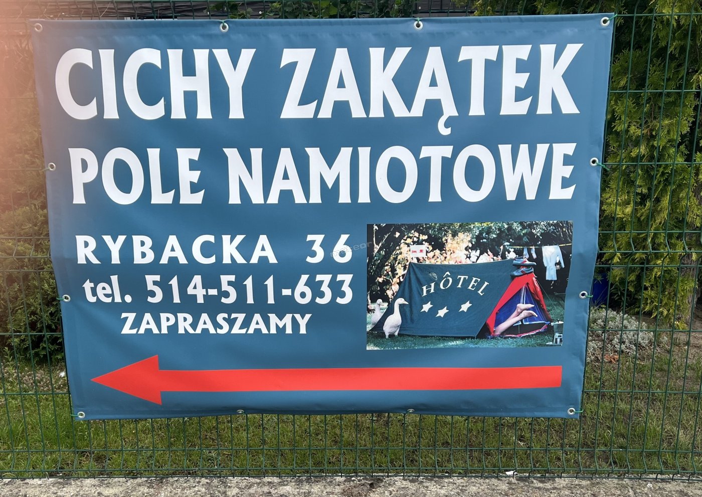 Pole Namiotowe Cichy Zakątek