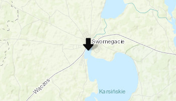 Plaża nad Jeziorem Karsińskim w Swornegaciach